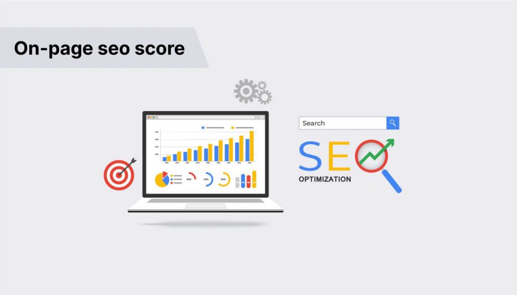 On-page SEO score with artificial intelligence tool