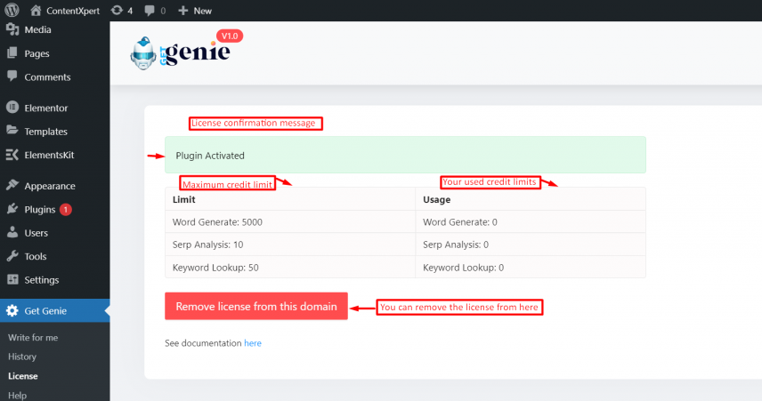 Free license key for AI tool.