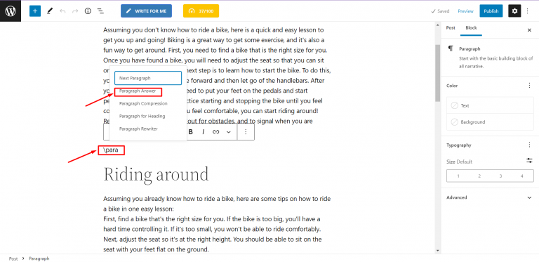 Paragraph Answer - GetGenie Ai