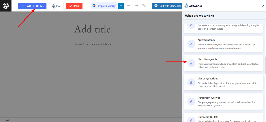 Utilize next paragraph template while crafting any content