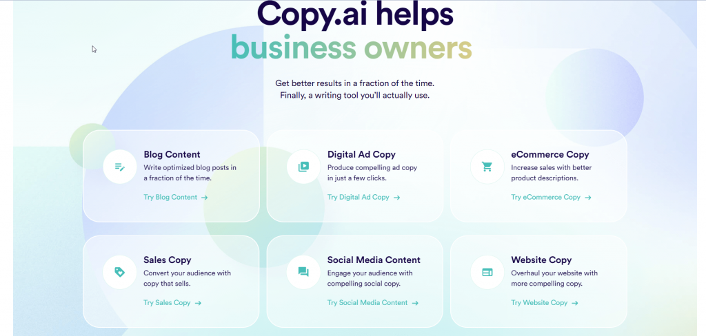 Copy.AI AI 카피라이터