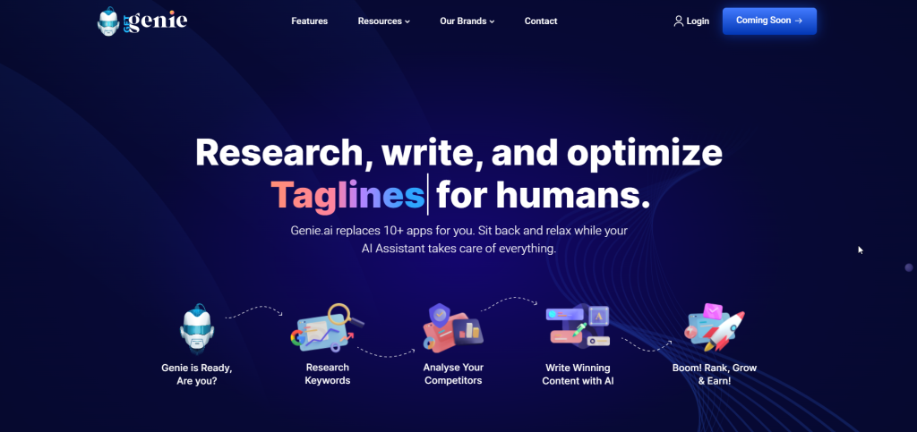 GetGenie AI för Tagline Generator