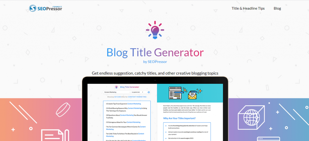 SEOpressor premium content topic generator tool