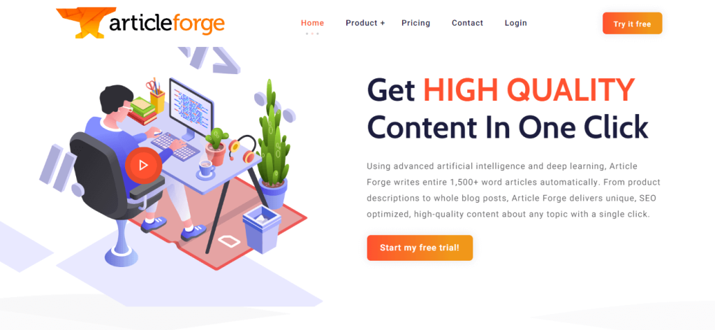 ArticleForge best AI writing software