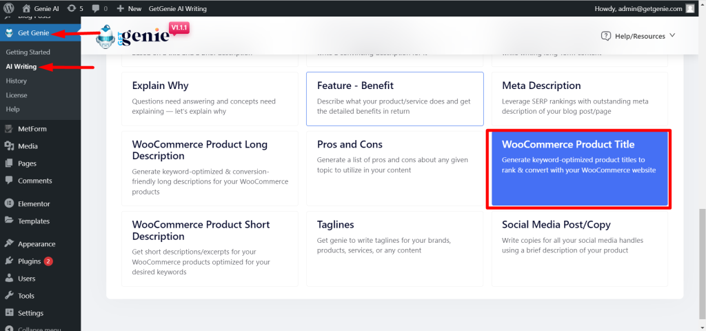 GetGenie AI WooCommerce Product Title template is fast and efficient.