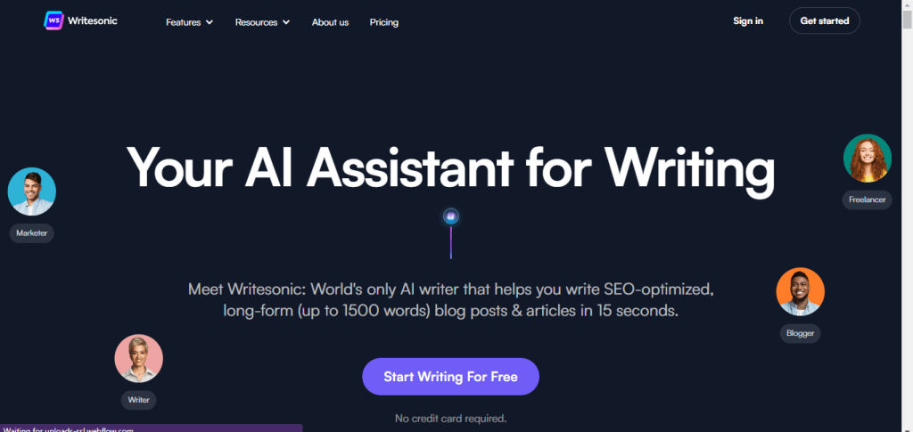 Writesonic AI blog writer