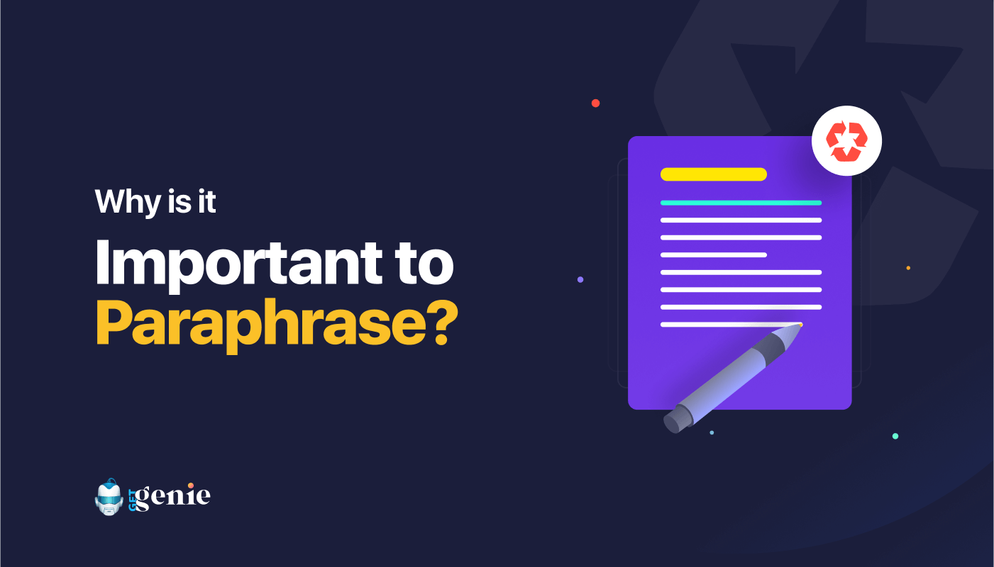 Importance of paraphrasing