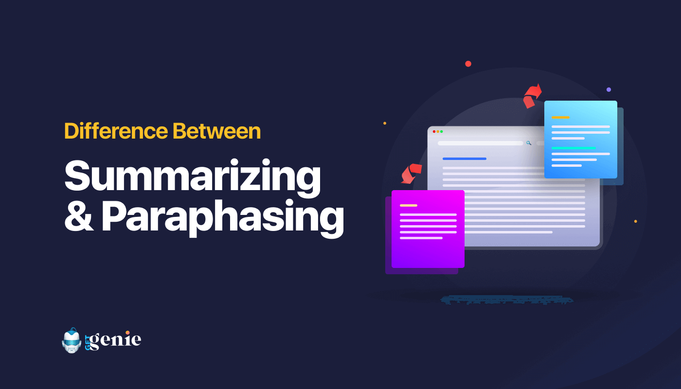 what is the difference between summarising and paraphrasing