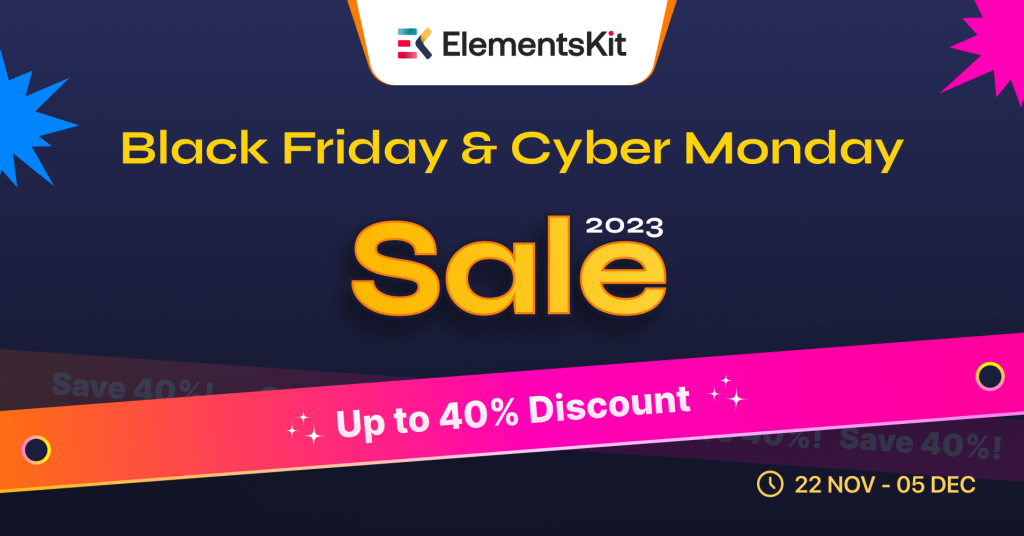 ElementsKit Le migliori offerte WordPress per il Black Friday e il Cyber Monday