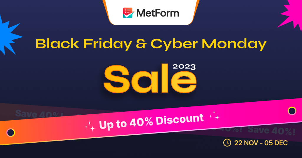 MetForm - Best WordPress black friday deal