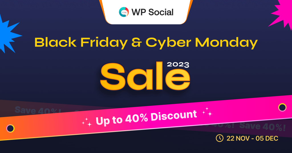 WP Social - bedste WordPress Black Friday og cyber mandag aftale