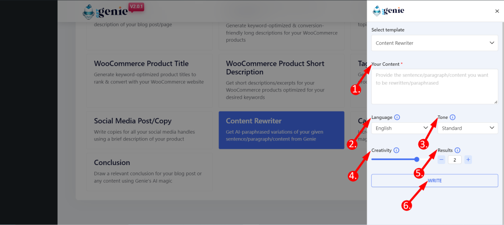 Understanding Genie content rewriter template is easy