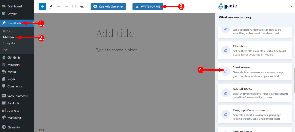 Short answer template to improve any post or page's content