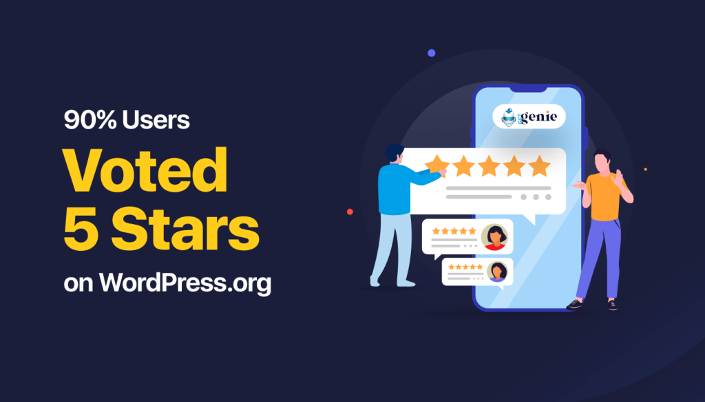 Los usuarios de 90% votaron 5 estrellas en WordPress.org