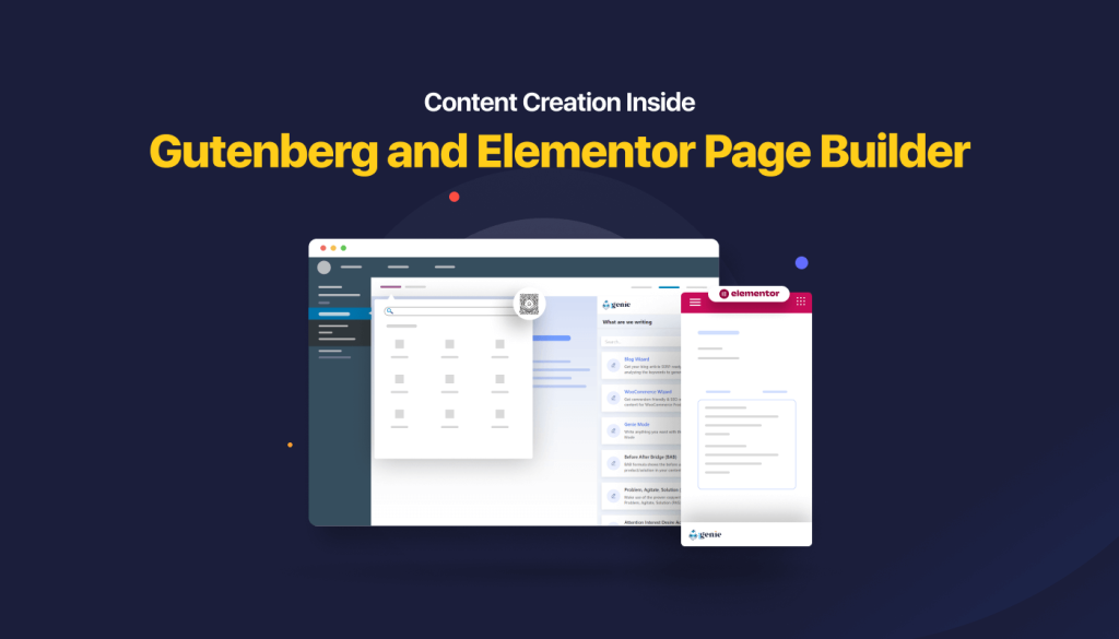 Criação de conteúdo interno dentro do Gutenberg e do Elementor Page Builder