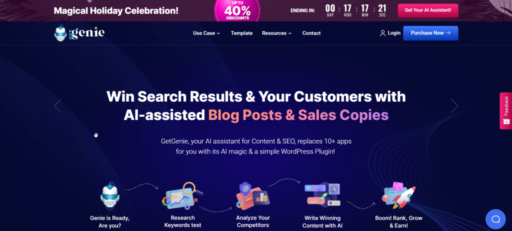 GetGenie homepage