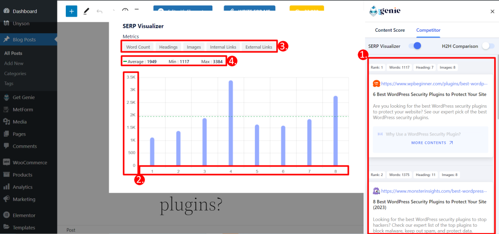 Comprendere la funzionalità del visualizzatore SERP di GetGenie AI