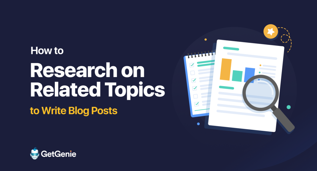 How to research topics to write blog posts- Featured image