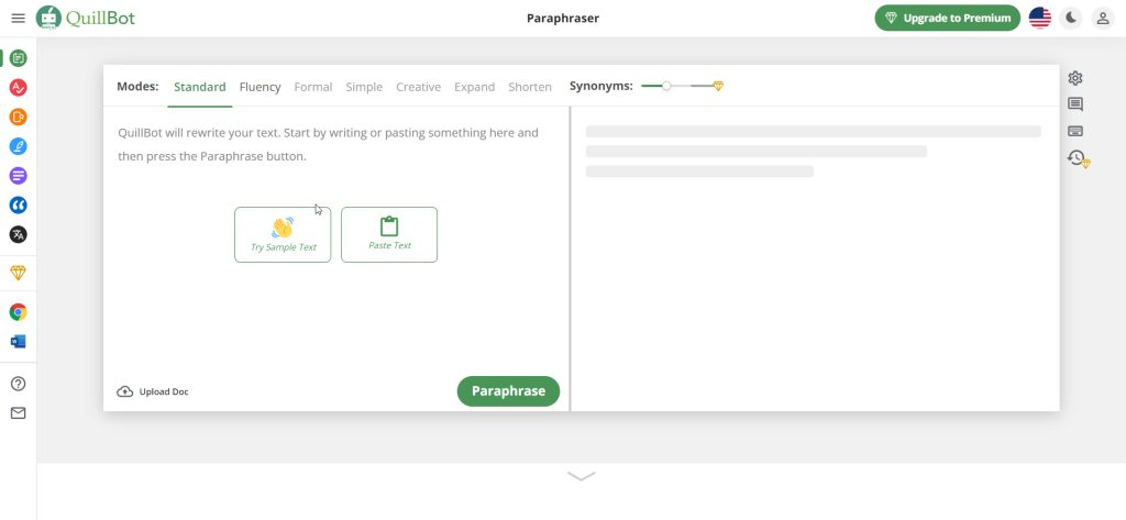 Quillbot - Ferramentas de reformulação de texto