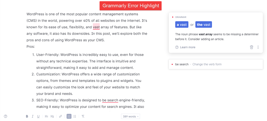 Ai grammar and spelling check online