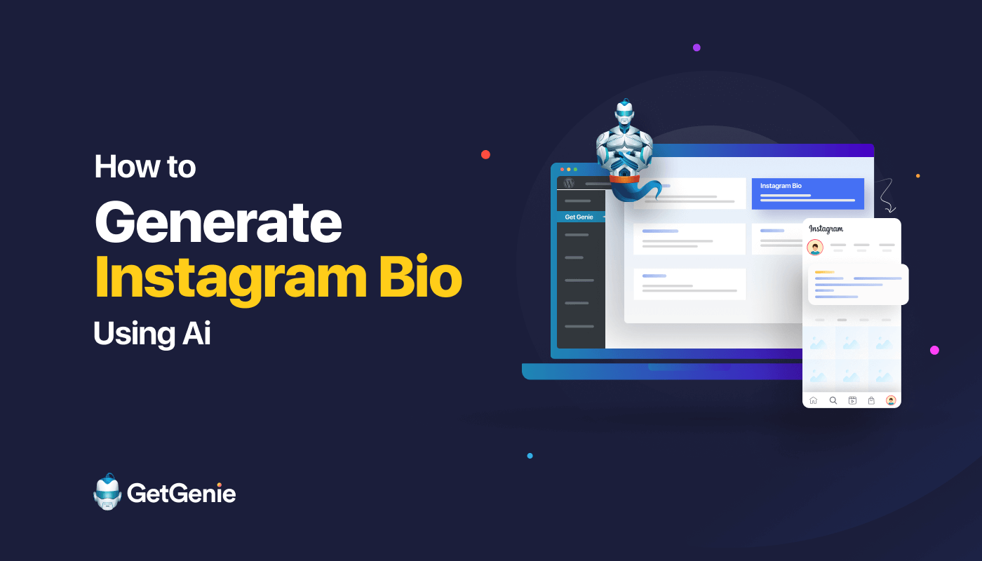 How to generate Instagram bio using GetGenie