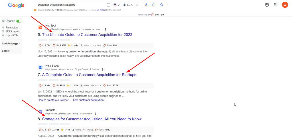 Focus on Google's first page with content gap analysis for SEO