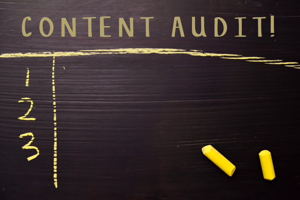 Conduct current content audit for advanced content gap analysis