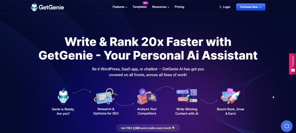 GetGenie Ai、Ai ライティング アシスタント