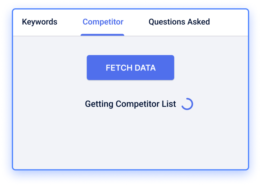 Fetch Competitor Data