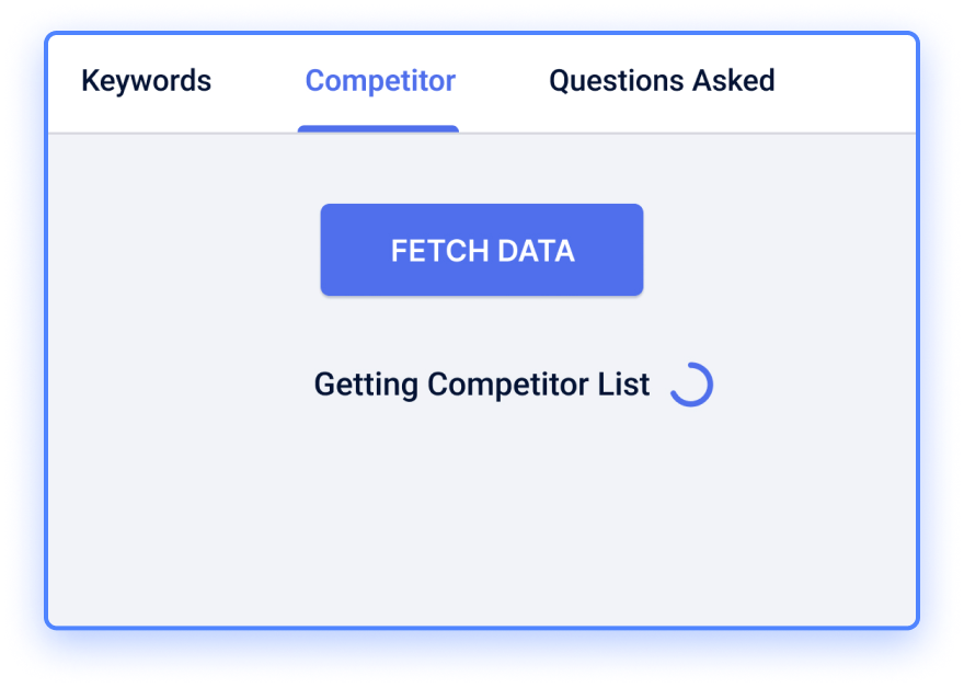 Fetch Competitors' Data