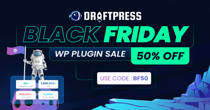 Ofertas de plug-ins DraftPress BFCM