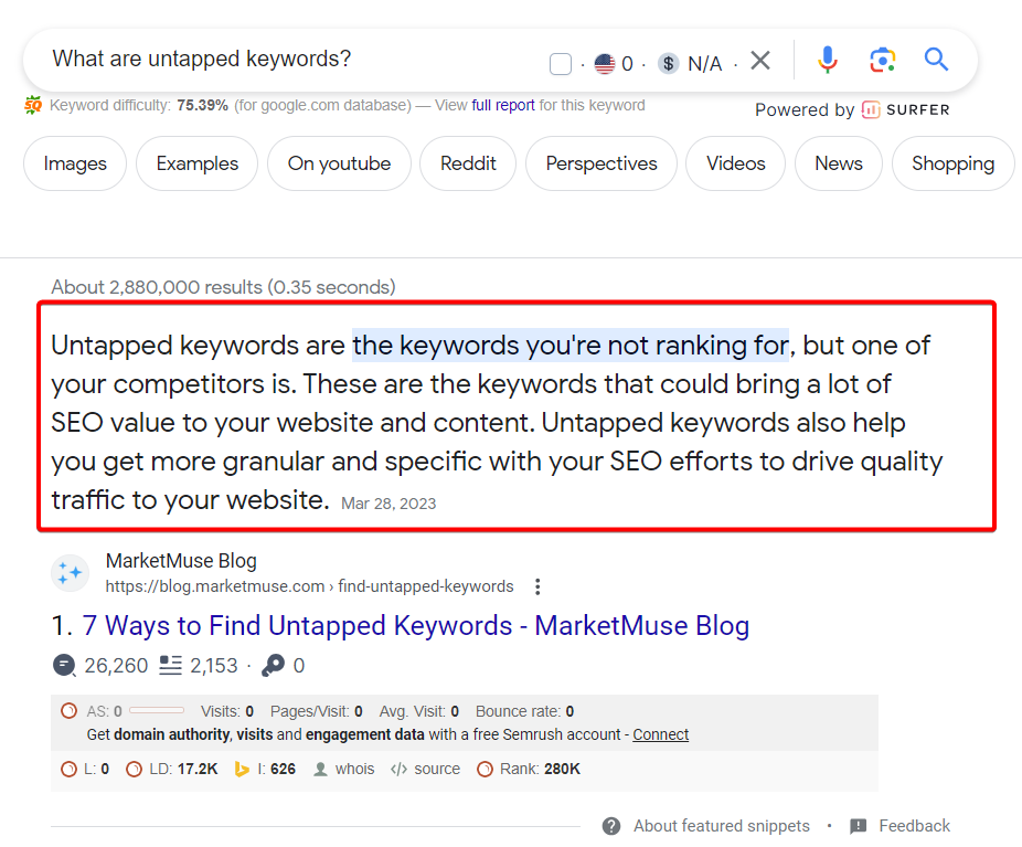Featured snippet- How to rank for Google Quick Answers