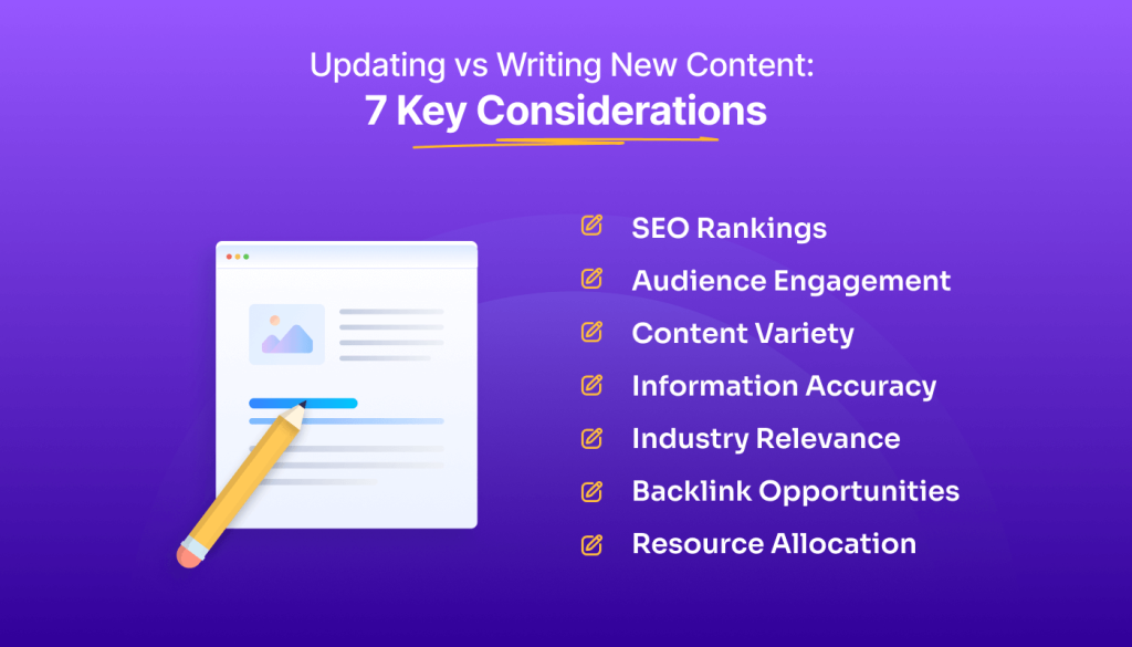Updating Old Content vs. Writing New Content 7 Key Considerations