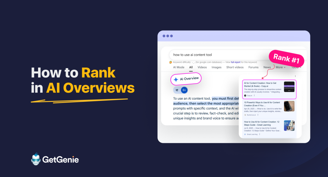 How to rank in AI overviews- Featured Image