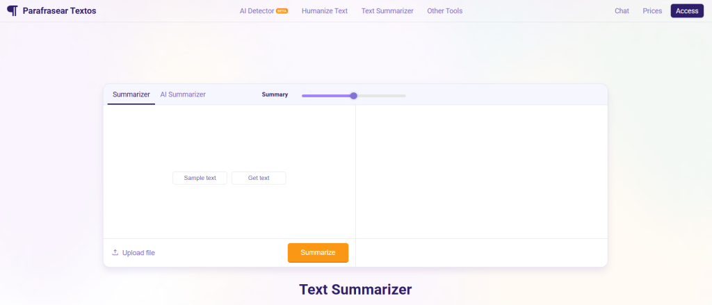 Text Summarizer by Parafraseartextos.net 