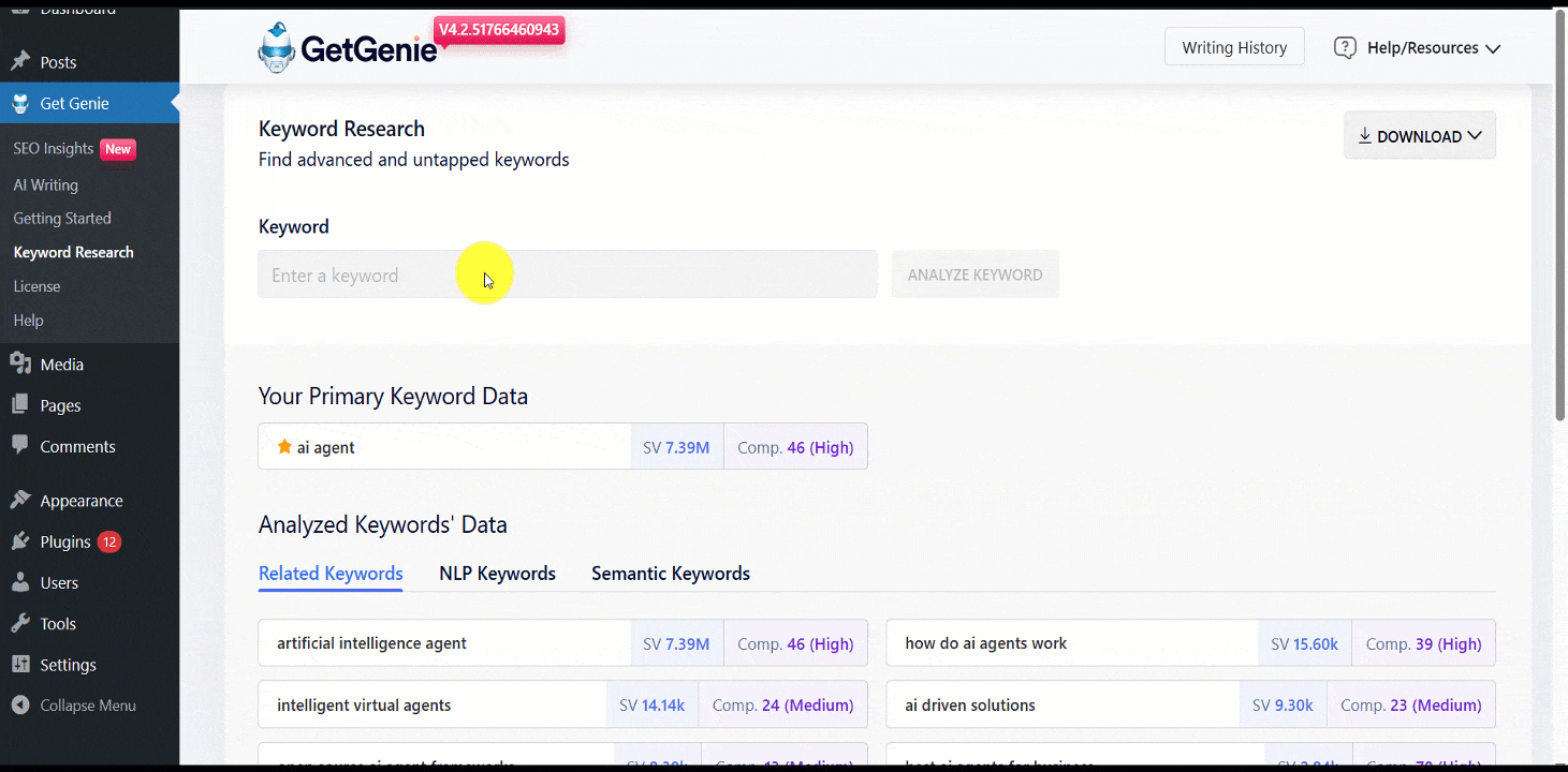 Build topical authority with GetGenie
