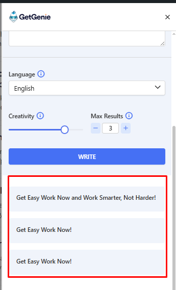 Multiple CTA outputs