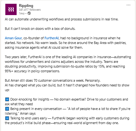 LinkedIn post copy for HR brand