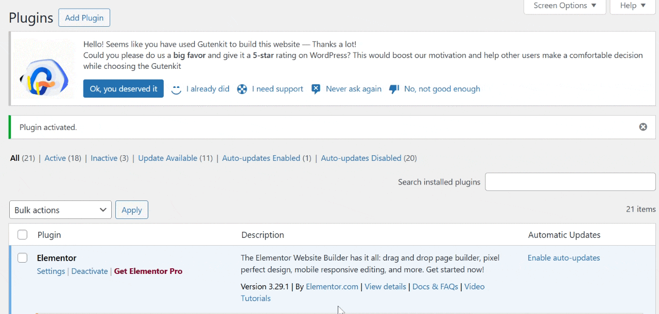 Upload zip file of pro version